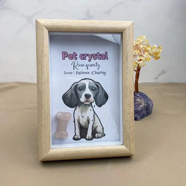 PET Memorial Crystal Frame – Custom Engraved Pet Photo Keepsake Puppy/Dog and Cat photo frame